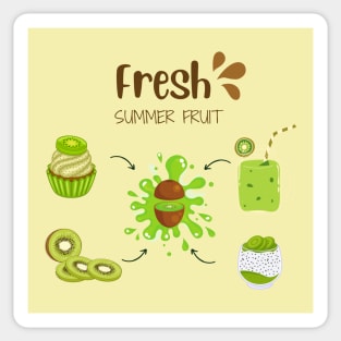 Kiwi Fresh Summer Fruit Sticker